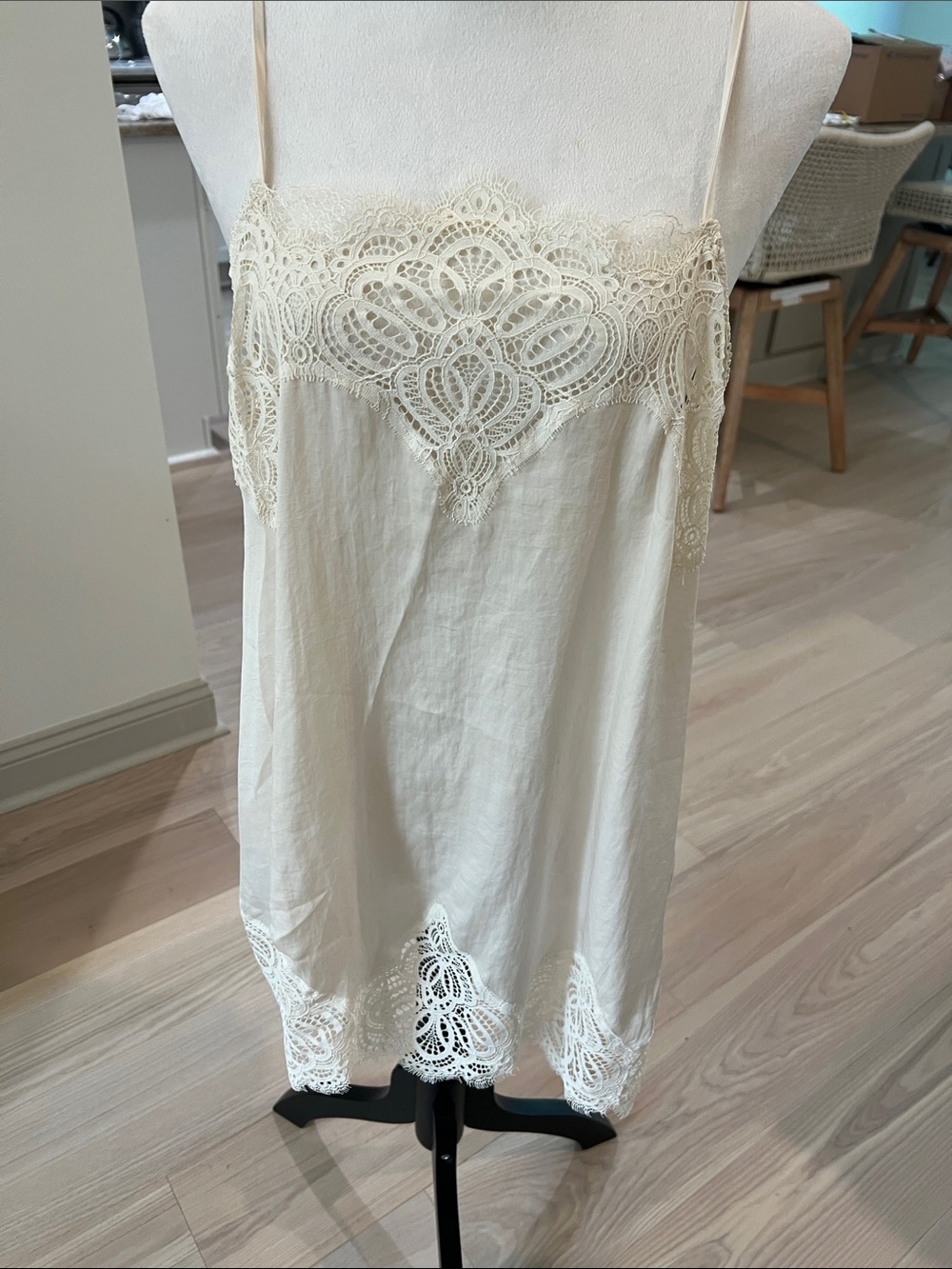 Victoria's Secret Cream Lace-Trim Camisole